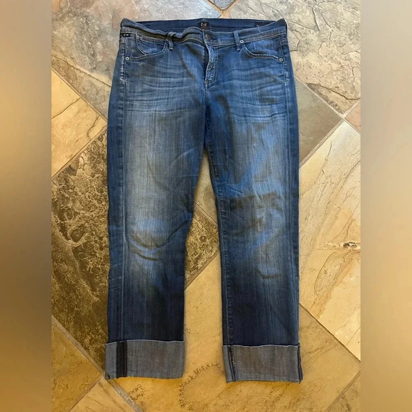 Citizens of Humanity Dani Cropped Straight Leg Cuffed Hem Jeans Women’s Size 31 - Picture 2 of 13